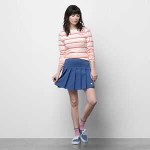 Vans light navy blue sunset chino pleated skirt (8/29)